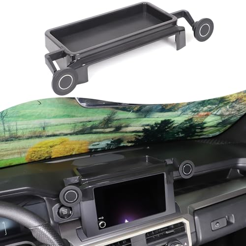 Daeiclru Dashboard Storage Box Organizer Compatible with Toyota Tacoma 2024 2025+, Center Console Dash Tray Dashboard Storage Box Organizer with Cell Phone Holder (Only Fit 8-inch Screen)