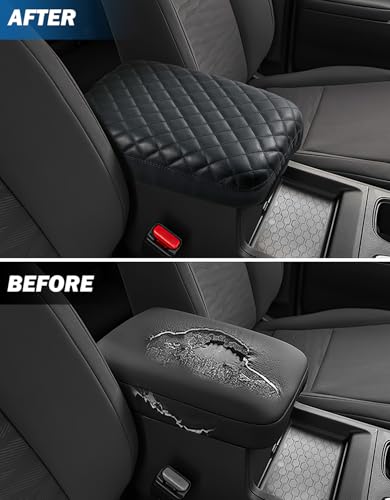 JOYTUTUS Center Console Cover Compatible with 2022 2023 2024 2025 2026 Nissan Frontier Leather Armrest Cover Center Console Cushion Nissan Frontier Accessories - size: 2022-2026