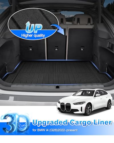 Cartist Cargo Liner for BMW I4 eDrive35 / eDrive40 / xDrive40 / M50 2022-2026 Trunk Mat, All Weather Cargo Mat for i4 Accessories, Heavy Duty Car Mats, Car Accessories - size: 6)BMW i4 2022-2026