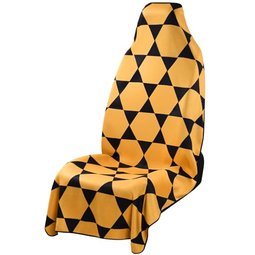 Towel Car Seat Covers, Car Seat cover Protector Front Seats, Car Seat Cover Towel for Post Gym Workout, Running, Swimming and Beach, Non-Slip Car Seat Towel Covers Fit for Most Cars Trucks SUV - color: Star Imprint