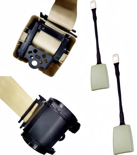 2 Pack 3 pt Pads Adjustable Retractable Straps Cover Universal Replacement Set for Golf Cart Go Kart,Club Golf Cart,Minivan Van,SUV,UTV, VR,Pickup,Truck for Modification Seatbelt Protective Covers Kit - color: Beige