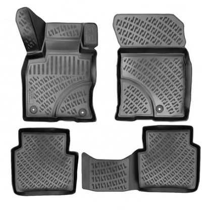 RizLiner Lincoln Corsair 2020-2026 (No Plug-in Hybrid & PHEV Model) Custom Fit Floor Mats Rubber 3D Car Mats Laser Measured Floor Liners All Weather Heavy Duty Waterproof TPE (Front & Rear) - size: Corsair 2020 - 2026