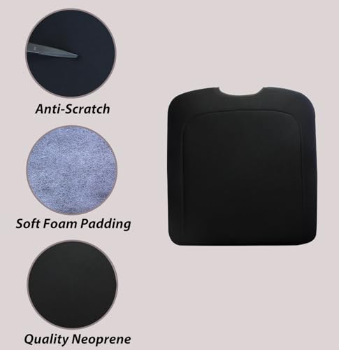 Zxiaochun Center Console Cover Compatible with 2013-2018 Dodge Ram 1500/2500/3500 and 2013-2024 Ram 1500/2500/3500 Classic Models, Armrest Lid Soft Cozy Protective Cover(Neoprene) - color: Black Neoprene, size: For 2013-2024 Ram Jump Seat Console