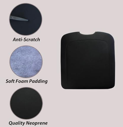 Zxiaochun Center Console Cover Compatible with 2013-2018 Dodge Ram 1500/2500/3500 and 2013-2024 Ram 1500/2500/3500 Classic Models, Armrest Lid Soft Cozy Protective Cover(Neoprene) - color: Black Neoprene, size: For 2013-2024 Ram Jump Seat Console