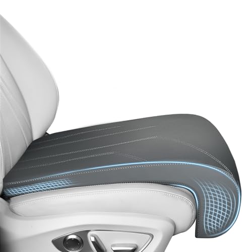 FLORICH Car Seat Extender Leg Extender Support Cushion for Driver Seats Office Chair, Leather Carseat Leg Support for Long Drivers Universal Car Seat Cushion Legs Rest Pads-Dark Grey - color: Dark Grey