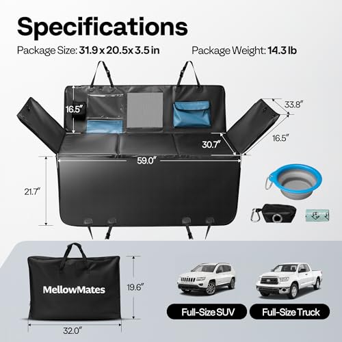 Back Seat Pet Cover for Dogs 59", Upgraded PU Leather Back Seat Extender with Hard Bottom Holds 400LBS, Waterproof Anti-Scratch, Dog Backseat Cover for Cars, SUV & Small Truck - size: XL