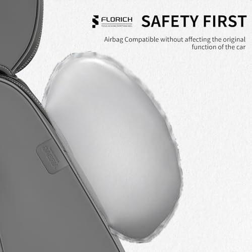 Seat Covers, Car Seat Covers Front Seats, Luxury Nappa Leather Seat Covers, Breathable and Waterproof Car Seat Protector 2 Seat, Automotive Seat Covers Universal for Most Cars-Gray&Black