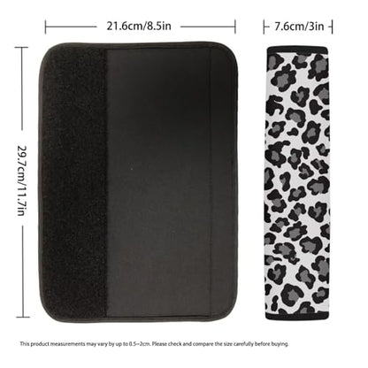 Dreaweet Grey Leopard Print Seatbelt Covers for Women 2 Pack Car Seat Belt Cover Pad Comfortable Seatbelt Cushion Universal Car Seat Belt Cushion Shoulder Strap Pads - color: Grey Leopard Print