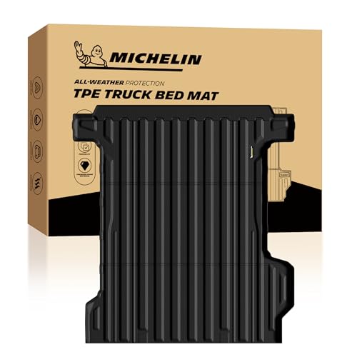 MICHELIN Truck Bed Mat for 2024-2026 Chevy Silverado EV RST/Trail Boss & GMC Sierra EV Denali/AT4 Only, All-Weather Truck Bed Liner, Custom Fit, Durable TPE Bedliner, Non-Slip - size: 2) Silverado EV/Sierra EV | 24-26 | 5.9 FT