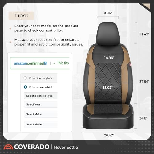Coverado Car Seat Covers, Seat Covers Full Set, 5 Seats Automotive Seat Cover, Mesh Breathable Seat Protectors, Universal Fit for Most Cars - color: Black_Gold, size: FullSet