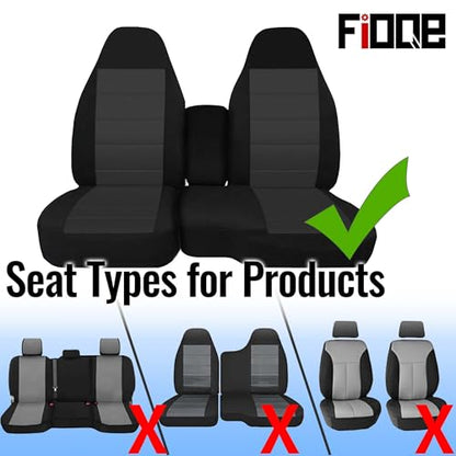 Front 60/40 Split Bench Seat Covers with Console Armrest Truck Seat Cover, Compatible with Chevy Colorado GMC Canyon 2004 2005 2006 2007 2008 2009 2010 2011 2012-Black - size: with Console Armrest