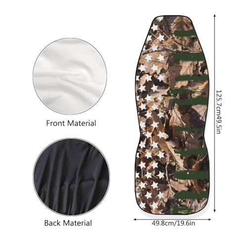 Howilath American Flag Camouflage Car Front Seat Cover Elastic Interior Accessories, Front Bucket Seat Covers Fit SUV Sedan Truck - 2 Piece - color: American Flag Camouflage