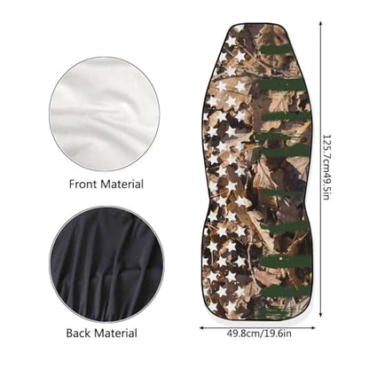 Howilath American Flag Camouflage Car Front Seat Cover Elastic Interior Accessories, Front Bucket Seat Covers Fit SUV Sedan Truck - 2 Piece - color: American Flag Camouflage