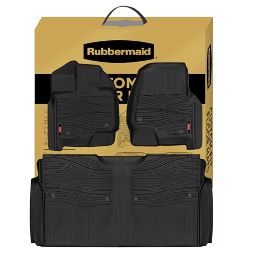 Rubbermaid Car Mats for Ford F-150 2015–2026 & F-150 Lightning 2022–2025 Super Crew Cab (No Fold Flat Storage) | Custom Fit All Weather Floor Mat Heavy Duty Car Mat - size: For Ford F150 2015-2026 & F150 Lightning 2022–2025