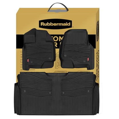 Rubbermaid Car Mats for Ford F-150 2015–2026 & F-150 Lightning 2022–2025 Super Crew Cab (No Fold Flat Storage) | Custom Fit All Weather Floor Mat Heavy Duty Car Mat - size: For Ford F150 2015-2026 & F150 Lightning 2022–2025