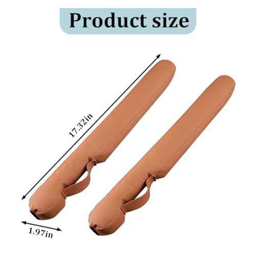 Car Seat Gap Filler, 2PCS Between Vehicle Seats Console Organizer Stop Things from Dropping, Automotive Interior Chair Gap Coverage Fill, Universal for SUV Automobile Truck (Brown) - color: Brown