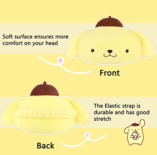 Roffatide Anime Pompom Purin Car Neck Pillow 2 Pcs Plush Auto Head Neck Rest Cushion for Chairs, Recliners, Driving Seats (LYS10108) - color: D 2 Pc Car Neck Pillow