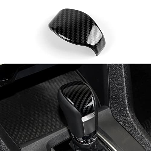 Gear Shift Knob Cap Trim Decals for Honda Civic 2016 2017 2018 2019 2020 2021 10th Gen Accessories ABS Carbon Fiber Stickers - color: Gear Shift Knob