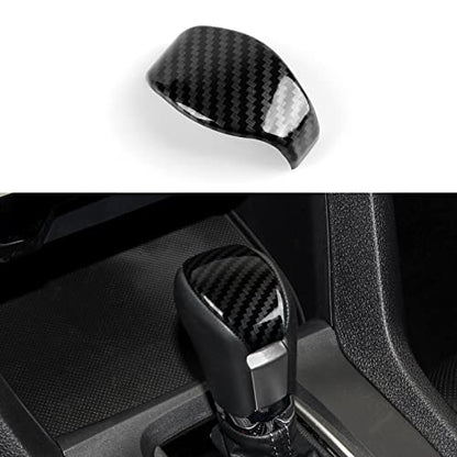Gear Shift Knob Cap Trim Decals for Honda Civic 2016 2017 2018 2019 2020 2021 10th Gen Accessories ABS Carbon Fiber Stickers - color: Gear Shift Knob