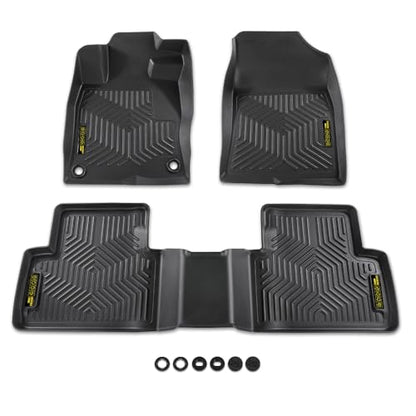 PIT66 Floor Mats Cargo Liners Compatible with Honda Civic Coupe Sedan 4-Door 2016-2021, Fit Civic Hatchback 2017-2021, Fit Honda Insight 2016-2021 (Heavy Duty) TPE 3-Piece,Front & 2nd Row Liner - size: Fit Honda Civic/Insight 2016-2021 | 3PCS