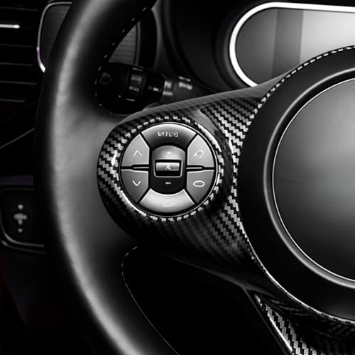 Steering Wheel Trim Cover Compatible with Kia Soul 2020-2026 Accessories (Carbon Fiber Pattern)