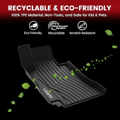 LASFIT Floor Mats for Mercedes Benz E Class 2017-2023 E300 / E350 / E400 / E450/ E43 AMG / E53 AMG / E63 AMG S (Fit Sedan & Wagon Only), All Weather TPE Floor Liners for E Class, 1st & 2nd Row - size: For Benz E Class 2017-2023 Sedan & Wagon