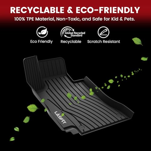 LASFIT Floor Mats for Mercedes Benz E Class 2017-2023 E300 / E350 / E400 / E450/ E43 AMG / E53 AMG / E63 AMG S (Fit Sedan & Wagon Only), All Weather TPE Floor Liners for E Class, 1st & 2nd Row - size: For Benz E Class 2017-2023 Sedan & Wagon