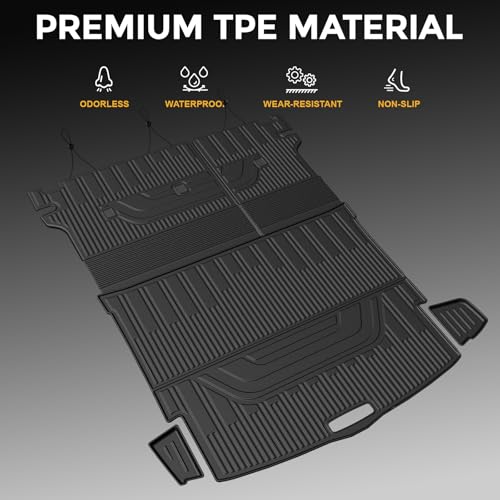 Cargo Mat for Nissan Rogue 2026 2025 2024-2021 Accessories, Full Coverage All Weather Trunk Cargo Liner with Backrest Protectors & Storage Mats