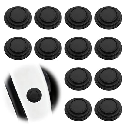 12 Pieces Universal Car Door Shock Absorber Thickened Rubber Anti-Collision Bumper Pads Self-Adhesive Soundproof Door Edge Guards Side Crash Protectors for Most Cars Black