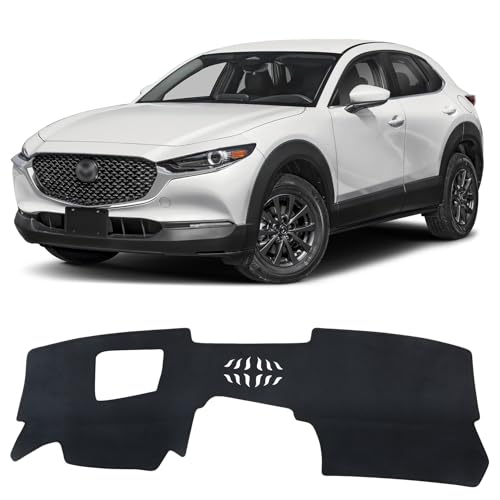 Dashboard Cover Mat for Mazda 2020-2025 2026 CX-30 CX30 Accessories (with HUD) Black Flannel Material Anti-Slip Dash Cover Mat Sunshade Glare UV Rays Protector - size: for Mazda 2020-2026 CX-30 (with HUD)