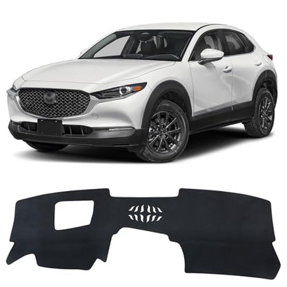 Dashboard Cover Mat for Mazda 2020-2025 2026 CX-30 CX30 Accessories (with HUD) Black Flannel Material Anti-Slip Dash Cover Mat Sunshade Glare UV Rays Protector - size: for Mazda 2020-2026 CX-30 (with HUD)