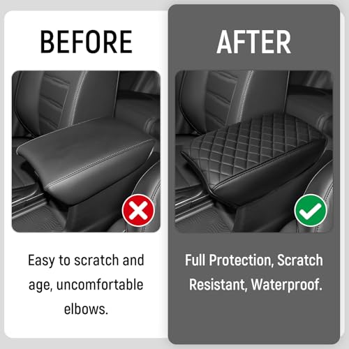 Center Console Armrest Cover Compatible with Honda 2017-2022 CRV (Include Hybrid) Accessories Leather Material Center Console Liner Protection - color: for Honda 2017-2022 CRV
