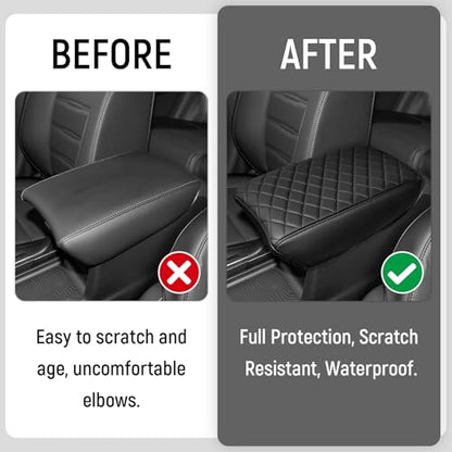 Center Console Armrest Cover Compatible with Honda 2017-2022 CRV (Include Hybrid) Accessories Leather Material Center Console Liner Protection - color: for Honda 2017-2022 CRV