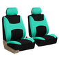 TLH Light and Breezy Flat Cloth Automotive Car Seat Covers Front Set Only, Airbag Compatible, MintColor Universal Fit Car Seat Protector for Cars, Auto, Trucks, SUV - color: Mint