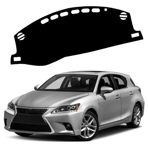 Upgraded Dashboard Mat for 2011-2017 Lexus CT CT200 CT200h (Without LCD) LHD Polyester Dash Mat Non-Slip Windshield Reflective Instrument Dash Cover Interior Accessory Black - color: 2011-2017 for Lexus CT CT200 CT200h (Without LCD)