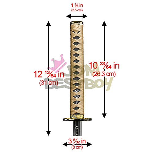 JDMBESTBOY Samurai Sword Gold Black Shift Knob Shifter Alloy Katana Adapters Universal 26cm - color: Gold Black, size: 26cm