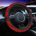 Red Spider Web Steering Wheel Cover Universal 15 Inch Cute Car Accessories Protector for Women Men - color: Red Spider Web