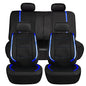 FH Group Full Set Faux Leather Car Seat Covers - Universal Fit, Low Back Front Seat Covers, Airbag Compatible, Split Bench Rear Seat Cover for SUV, Sedan, Blue - color: Blue, style: Seat Covers