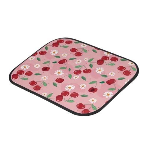 Cherry Flower Pink Car Floor Mats Front & Rear Car Mats Set of 4pcs Car Carpet Universal Fit for SUV,Vans,sedans,Trucks - color: Cherry Flower Pink