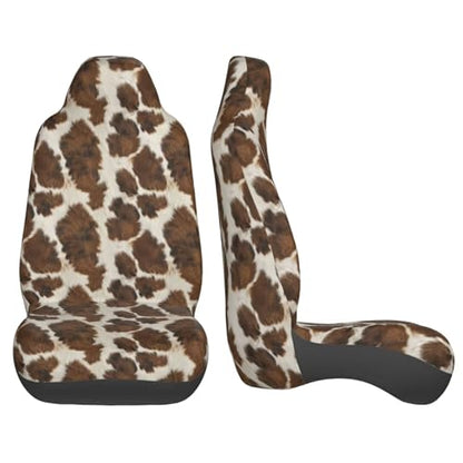 Brown Cowhide Car Seat Cover - Universal Fit for Cars, SUVs, Trucks - color: Brown