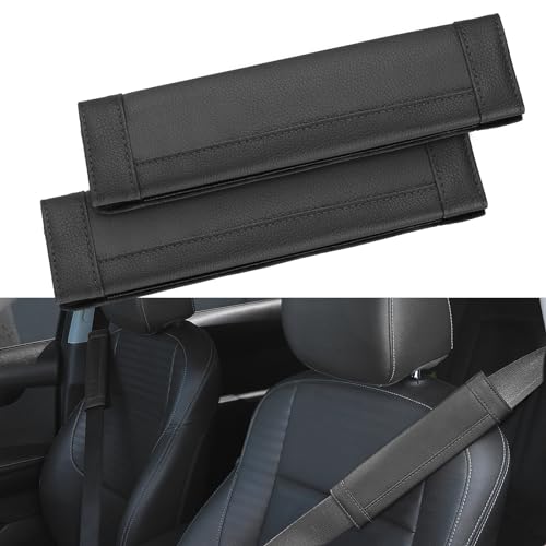 SEG Direct Black Seat Belt Pads Pack of 2 - color: Black