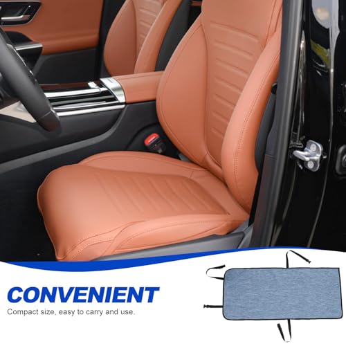 Kisangel Pet Car Seat Cover Waterproof Sturdy Front and Back Seat Protector for Dogs Light Blue Pet Cushion Pad