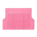 MotorTrend FlexTough Rear Cargo Mat – Heavy-Duty Trimmable Rubber Trunk Mat, Universal All-Weather Cargo Liner for Cars, SUVs & Trucks, Flexible Non-Slip Automotive Floor (Pink) - color: Pink
