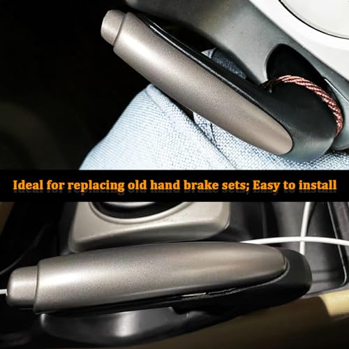 Parking Brake Handle Grip, Emergency Brake Parking Handle Cover Comfortable Handbrake Protector Cover Compatible with Honda Civic 2006-2011 47115-SNA-A82ZA - color: silver