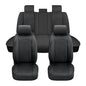 Elantrip Car Seat Cover Full Set Luxury Faux Leather with Diamond Quilted Design, Waterproof, 5mm High Elasticity Foam Suitable for Cars Trucks and Suvs Black - size: Full Seat Cover Set