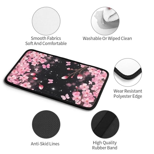Universal Car Center Console Cushion Pad, Pink Cherry Blossoms Soft Waterproof Car Center Console Cover Auto Armrest Seat Box Cover Protector for Most Vehicle SUV Truck Car - color: Pink Cherry Blossoms