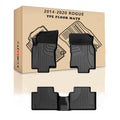 AOMSAZTO Car Floor Mats Custom Fit for 2020 2019 2018 2017 2016 2015 2014 Nissan Rogue(Not for Rogue Sport),All-Weather Floor Mat Liners Front & Rear Row Full Set Liner Non-Slip TPE Odourless, Black - style: 10)14-20 Rogue Floor Mats