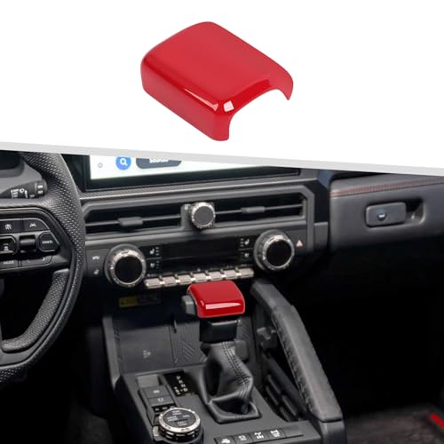 Jimen Fit for Toyota 4Runner 2024-2025, Automatic Gear Shifter Knob Cover Interior Trim Accessories (Red) - color: Red