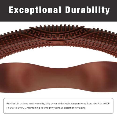 SEGADEN Massage Grip Soft Silicone Car Steering Wheel Cover Universal Anti-Slip Design 13-16 inch Protective Case Brown - color: Brown