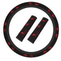Halloween Steering Wheel Cover Elastic Non-Slip Car Steering Wheel Covers with Seat Belt Shoulder Pad for Women Men - color: Halloween